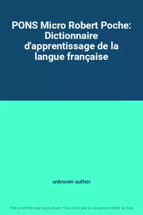 Couverture du produit · PONS Micro Robert Poche: Dictionnaire d'apprentissage de la langue française