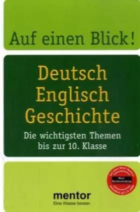 Couverture du produit · Deutsch, Englisch, Geschichte