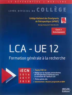 Couverture du produit · LCA-UE 12 : Formation générale à la recherche