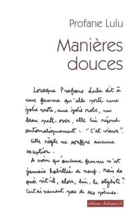 Couverture du produit · Manières douces