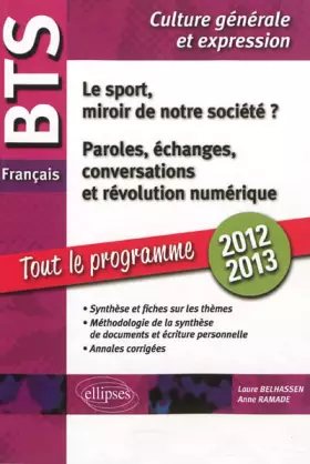 Couverture du produit · BTS Français, le sport, miroir de notre société ? Paroles, échanges, conversations et révolution numérique: Epreuve de culture
