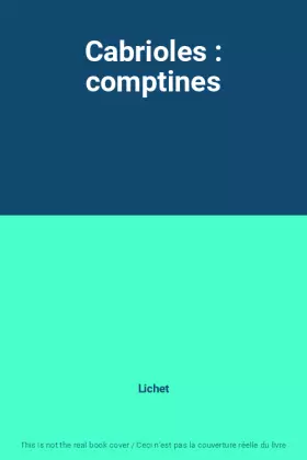 Couverture du produit · Cabrioles : comptines