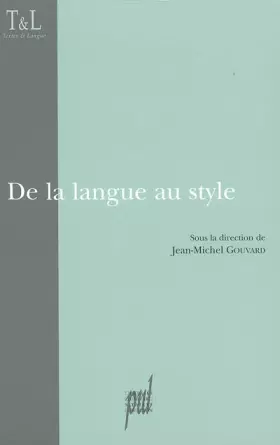 Couverture du produit · De la langue au style