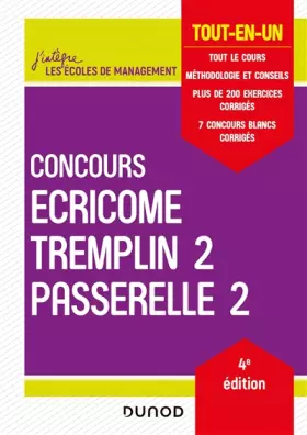 Couverture du produit · Concours Écricome Tremplin 2 et Passerelle 2 - 4e éd - Tout-en-un: Tout-en-un