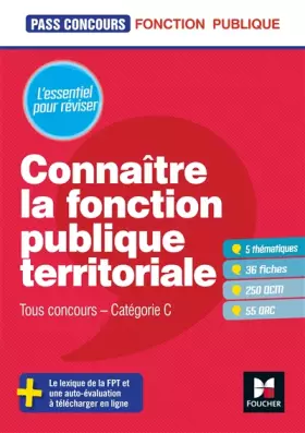 Couverture du produit · Pass'Concours - Connaître la Fonction publique territoriale - Cat. C - Entrainement et révision
