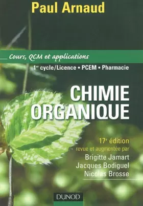 Couverture du produit · Chimie organique : Cours et applications