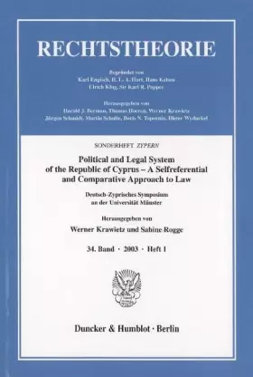 Couverture du produit · Political and Legal System of the Republic of Cyprus – A Selfreferential and Comparative Approach to Law.: Deutsch-Zyprisches S