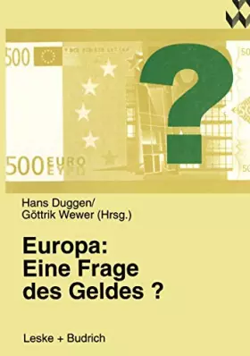 Couverture du produit · Europa: Eine Frage des Geldes? (Altenholzer Schriften, 1, Band 1)