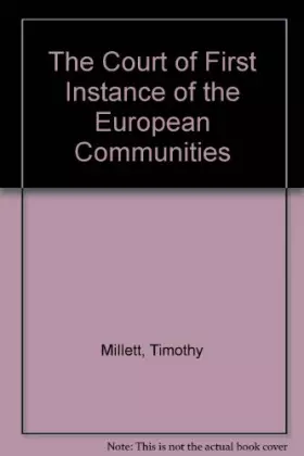 Couverture du produit · Court of First Instance of the European Communities