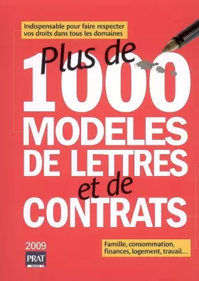 Couverture du produit · Plus de 1000 modèles de lettres et de contrats