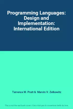 Couverture du produit · Programming Languages: Design and Implementation: International Edition