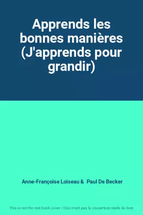 Couverture du produit · Apprends les bonnes manières (J'apprends pour grandir)