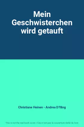 Couverture du produit · Mein Geschwisterchen wird getauft