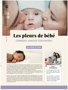 Couverture du produit · Les pleurs de bébé : comment apaiser son enfant
