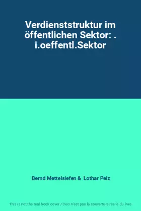 Couverture du produit · Verdienststruktur im öffentlichen Sektor: . i.oeffentl.Sektor