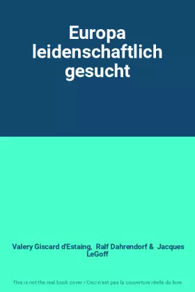 Couverture du produit · Europa leidenschaftlich gesucht