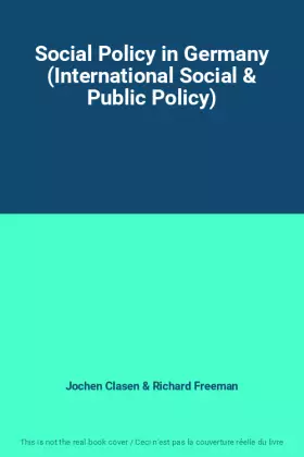 Couverture du produit · Social Policy in Germany (International Social & Public Policy)