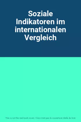 Couverture du produit · Soziale Indikatoren im internationalen Vergleich