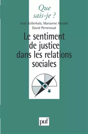 Couverture du produit · Le sentiment de justice dans les relations sociales