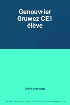 Couverture du produit · Genouvrier Gruwez CE1 élève