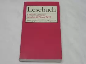 Couverture du produit · Lesebuch. Deutsche Literatur zwischen 1945 und 1959