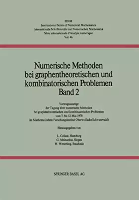 Couverture du produit · Numerische Methoden bei graphentheoretischen und kombinatorischen Problemen: Band 2: Vortragsauszüge der Tagung über numerische