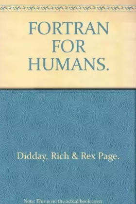 Couverture du produit · Fortran for humans