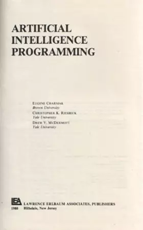 Couverture du produit · Artificial Intelligence Programming