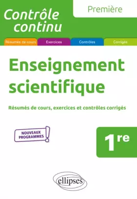 Couverture du produit · Enseignement scientifique - Première - Nouveaux programmes