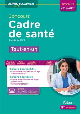 Couverture du produit · Concours Cadre de santé - Entrée en IFCS - Tout-en-un: Concours 2019-2020
