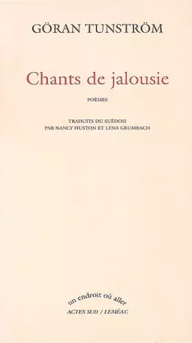 Couverture du produit · Chants de jalousie: Poèmes