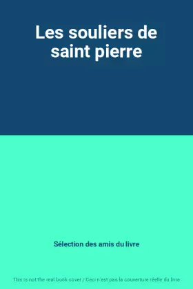 Couverture du produit · Les souliers de saint pierre