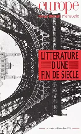 Couverture du produit · Littérature fin de siècle, numéro 751-752