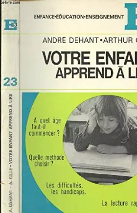 Couverture du produit · VOTRE ENFANT APPREND A LIRE.