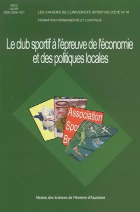 Couverture du produit · Le club sportif à l'épreuve de l'économie et des politiques locales