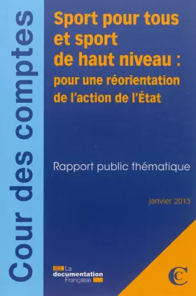 Couverture du produit · Sport pour tous et sport de haut niveau : pour une réorientation de l'action