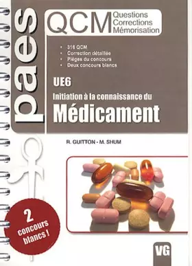 Couverture du produit · Initiation à la connaissance du médicament UE6