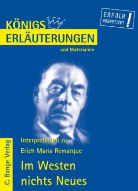 Couverture du produit · Königs Erläuterungen und Materialien, Bd.433, Im Westen nichts Neues
