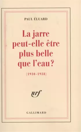 Couverture du produit · La Jarre peut-elle être plus belle que l'eau ?