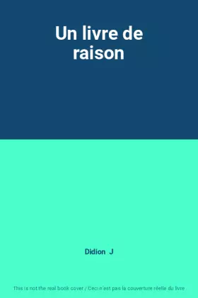Couverture du produit · Un livre de raison