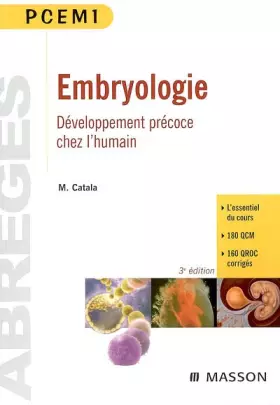 Couverture du produit · Embryologie : Développement précoce chez l'humain