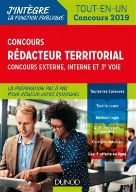 Couverture du produit · Concours Rédacteur territorial. Externe, interne et 3e voie. - Tout en un - Concours 2019: Tout-en-un - Concours 2019 (2019)