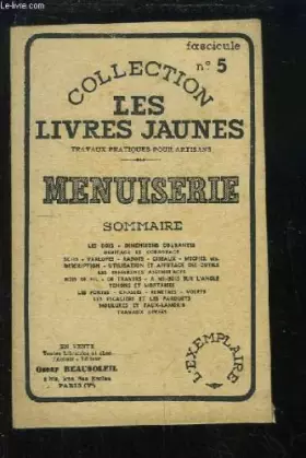 Couverture du produit · Les Livres Jaunes n°5 : Menuiserie