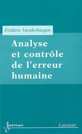 Couverture du produit · Analyse et contrôle de l'erreur humaine