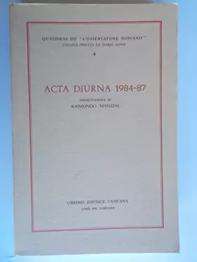 Couverture du produit · Acta diurna 1984-1987