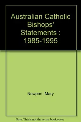 Couverture du produit · Aust Catholic Bishops Statements 1985-95
