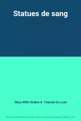 Couverture du produit · Statues de sang