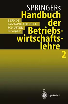 Couverture du produit · Springers Handbuch der Betriebswirtschaftslehre 2