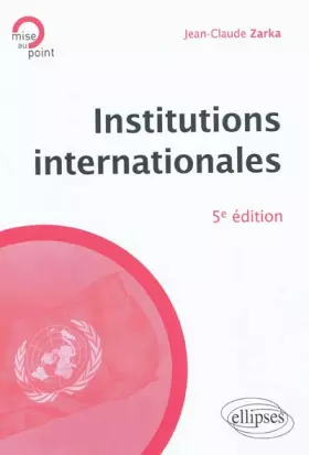 Couverture du produit · Institutions internationales