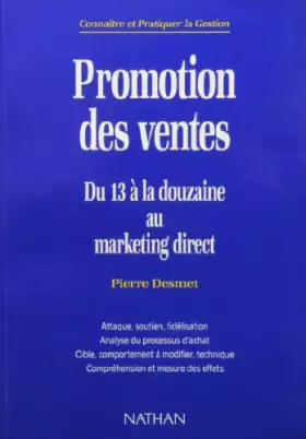 Couverture du produit · PROMOTION DES VENTES. Du 13 à la douzaine au marketing direct